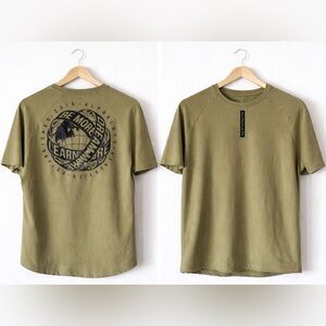 Alphalete Performance LDB More T-Shirt Army Green Black Graphic Medium